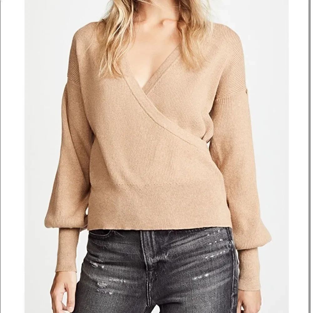 Fred & Sibel Crossover Sweater XS Camel